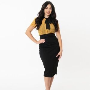 Unique Vintage Black Veronica Pencil Skirt